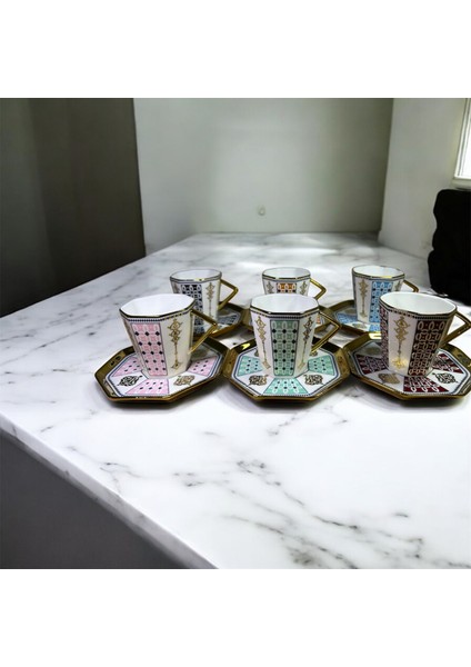 Porselen Fincan Takımı 6lı 90 cc (RSY-237) modelleri