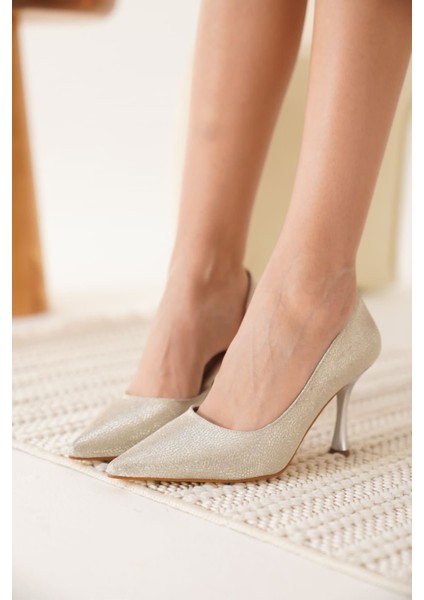 Angela Kadın Gümüş Özel Malzeme Topuklu Ayakkabı fiyatları