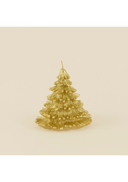 New Year Yılbaşı Çam Ağacı Şekilli Mum Gold 12X12X12,5 cm fiyatları