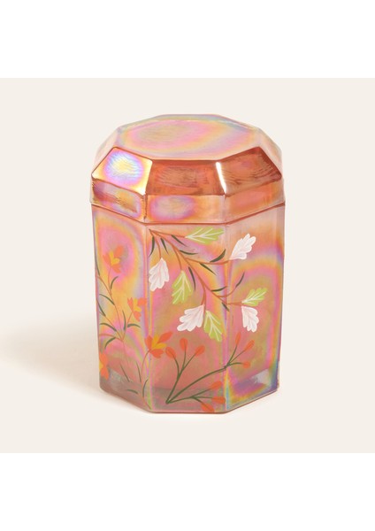 Aravalı El Boyaması Dekoratif Obje 10X10X14 cm Lüster Turuncu