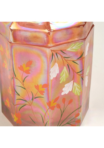 Aravalı El Boyaması Dekoratif Obje 10X10X14 cm Lüster Turuncu fırsatları