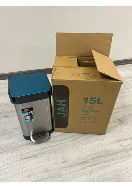 Paslanmaz Sıkıştırıcı Pedallı Çöp Kovası