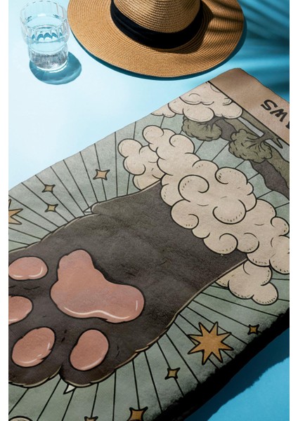 Dijital Baskı Plaj Deniz Havlusu Pati Desenli Peştamal HVL0077 fiyatları