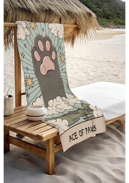 Dijital Baskı Plaj Deniz Havlusu Pati Desenli Peştamal HVL0077 modelleri