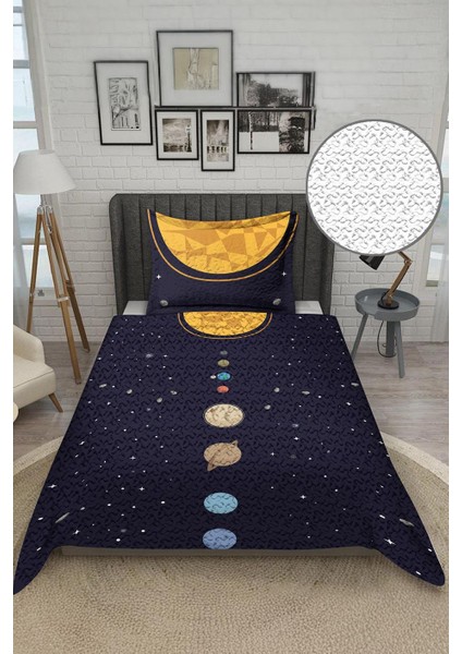 Parlak Kadife Kumaş Tek Kişilik Çocuk Yatak Örtüsü Seti (2 Parça) TKY0009 fiyatları