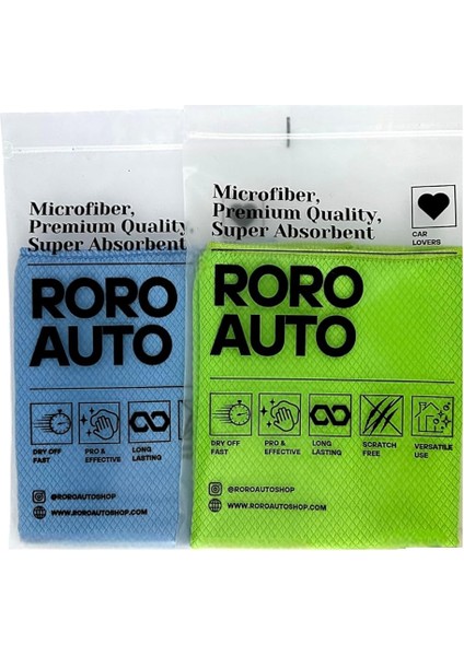 Auto Olimpos 2'li Mikrofiber Cam ve Jant Silme Bezi 40 x 40 cm