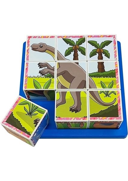Dinozorlar 3D Puzzle Seri 2 - (9 Küp 6 Dinazor Yapboz) fırsatları