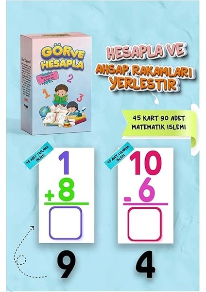 ve Hesapla Matematik Öğrenme Oyunu - Montessori Matematik Toplama ve Çıkarma Öğrenme Oyunu - Kreş Ana Sınıfı 1.sınıf Çocuklar Için Eğitici Zeka Kutu Oyunu fırsatları