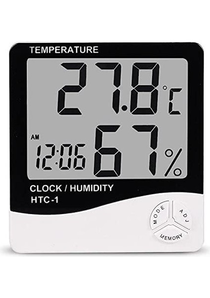 Home Htc-1 Dijital Termometre,masa Saati ve Nem Ölçme Özellikli Dijital Termometre