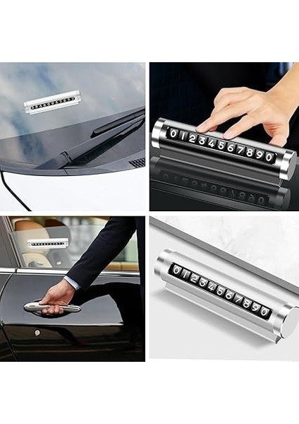 Alüminyum Kasa Gri Renk Çevirmeli Araç Içi Telefon Numaratörü Park Oto Numaratörü fırsatları