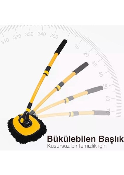 LS-426 Teleskopik Araç Temizleme Fırçası Oto Yıkama Paspası Siyah,sarı indirimleri