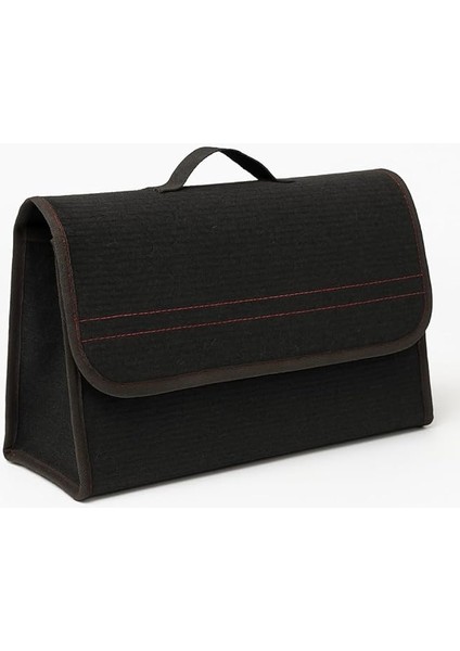 Premium Keçe Araç Bagaj Organizeri Suya Dayanıklı Pratik Taşınabilir Katlanabilir Seyahat Çantası Araç Içi Düzenleme Kutusu (Siyah)