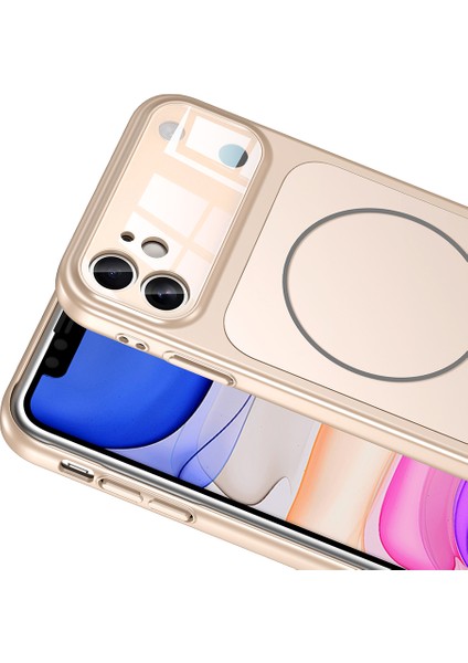 iPhone 11 Kılıf Zore M-Safe Şarj Özellikli Kamera Korumalı Formen Kapak - Siyah