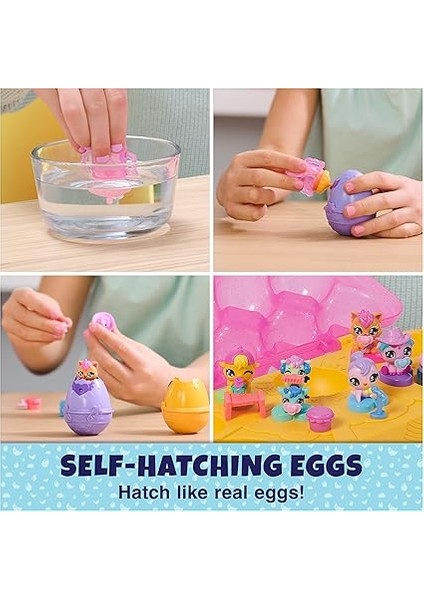 Canlı, Pembe ve Sarı Yumurta Karton Oyuncak, Kendinden Kuluçka Yumurtalarında 6 Mini Figürlü, 11 Aksesuar, Kız ve Erkek Çocuk Oyuncakları 3 Yaş ve Üzeri fiyatları