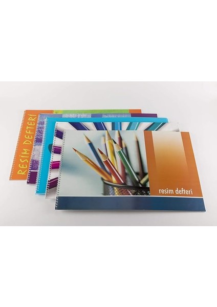 Adet Karton Kapak Spiralli Resim Defteri 35 x 50 cm 25 Yaprak