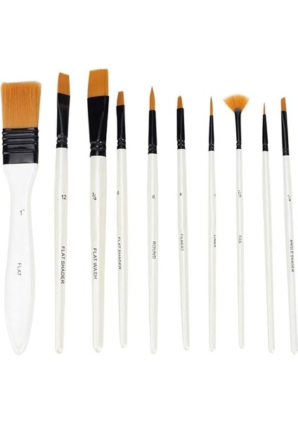 10 Adet Sanatçı Boya Fırçası Seti Sentetik Fırça Suluboya Yağlı Boya Akrilik Fırça Fermuarlı Kılıflı modelleri