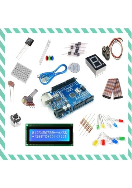 Uno R3 Başlangıç Seti - 25 Parça 130 Adet Set