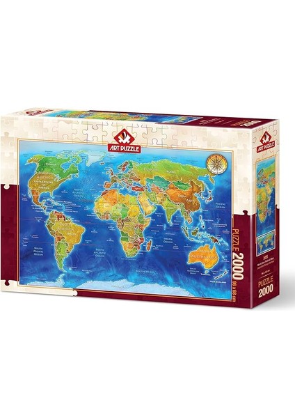 Puzzle Jeopolitik Dünya Haritası 2000 Parça Puzzle