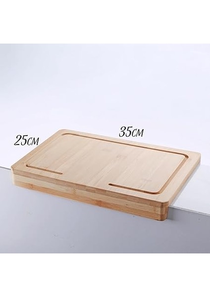 Tezgah Üstü Bambu Kesme Tahtası, Kaymaz Ekmek Tahtası, Kenarlı Kesme Tepsisi Orta Boy (35CM*25CM) - Tezgah Üstü Bambu Kesim Panosu Antibakteriyel ve Hijyenik, Dayanıklı ve Sağlam. fiyatları
