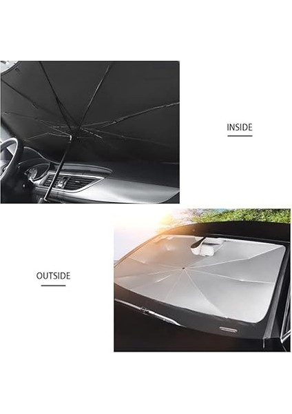 Ön Cam Güneşlik Uv Reflektör Için Araç Ön Cam Güneş Gölge Şemsiye Katlanabilir Araba Şemsiyesi modelleri