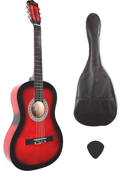 CG-3802 Klasik Gitar 100CM (Kılıf + Pena) - Kırmızı