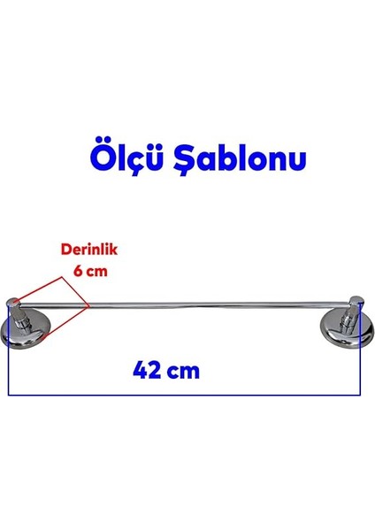 Metal Krom Bez Havlu Asma Askısı Aparatı 42 cm Banyo Lavabo Vidalı Askılık Sağlam Askı fiyatları