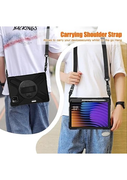 Xiaomi Pad 7/pad 7 Pro 11,2 Inç Uyumlu Kılıf Defender Tank Zırh Silikon Askılı Standlı Kılıfı indirimleri