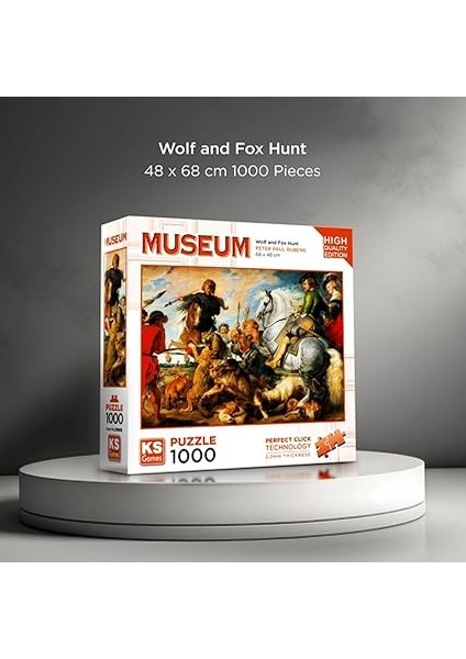 Wolf And Fox Hunt 1000 Parça Puzzle -Ks Puzzle fiyatları