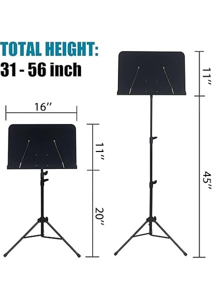 Tekerlekli Nota Sehpası Taşınabilir Çift Klips Tutuculu Taşıması ve Kullanımı Kolay Boyu Ayarlanabilir 403-T1019 indirimleri