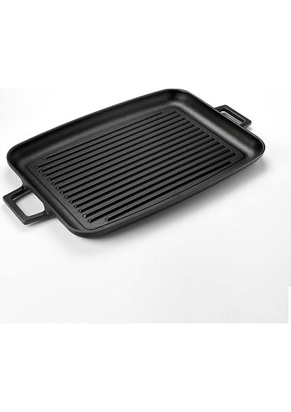Döküm Grill Tepsi, Izgara Yüzeyli, Metal Kulplu, 31X42CM fiyatları