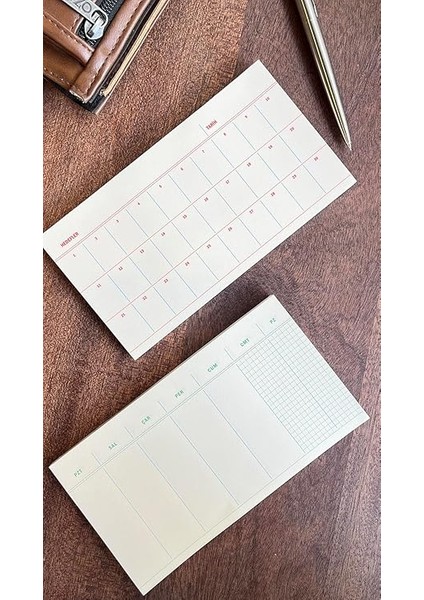 Tanıtım 4'lü Masaüstü Tarihsiz Planlayıcı Set (Hedefler, Haftalık Planlayıcı, Noktalı ve Çizgili Notepad) modelleri