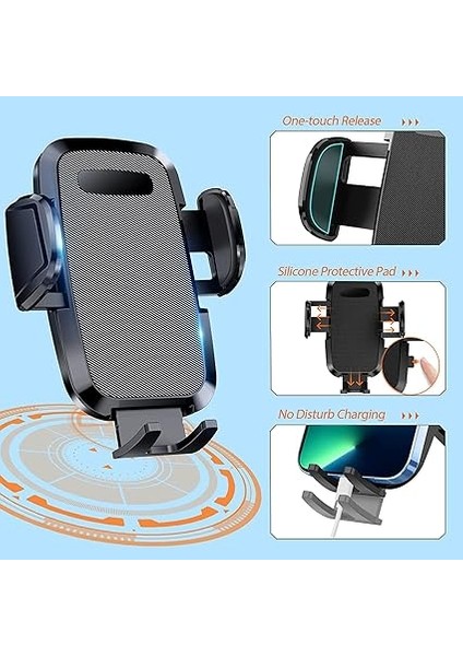 Araç Cep Telefonu Tutucu, Ultra Sağlam Araç Cep Telefonu Tutucu, Gösterge Paneli ve Ön Cam Için Vantuz, Çok Yönlü Silikon Darbeye Dayanıklı, 360° Dönebilir, Tek Düğmeyle Çıkarma, 3,8 – 6,7 Inç fiyatları