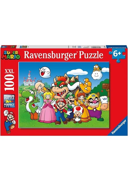 129928 100 Parçalı Puzzle Süper Mario, Çok Renkli