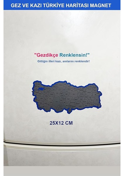 Kazı Türkiye Haritası Magnet 24X12 cm fiyatları
