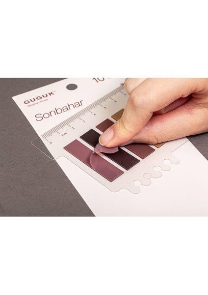 Sonbahar 10 Yarım Renkli Cetvelli Şeffaf Pet Index • Index Sticker • Post-It • Sticky Note fiyatları