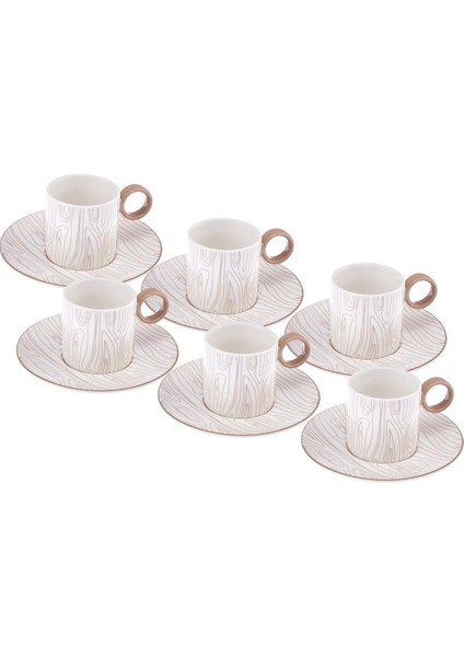 Istanbul Porselen Ayda 6'lı Kahve Fincan Takımı