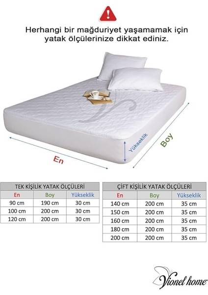 HOME%100 Pamuklu Kapitone, Fitted Full Kenar, Sıvı Geçirmez, Tek, Çift Kişilik Bebek Yatak Koruyucu Alez (Beyaz, 90X190) modelleri