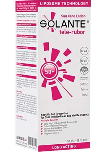 Telerubor SPF50 Losyon 150ML 1 Paket