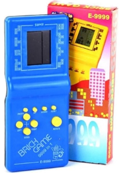 Nostalji Oyuncak El Atarisi Orjinal Tetris Brick Game Mavi Sarı Yeşil Kırmızı