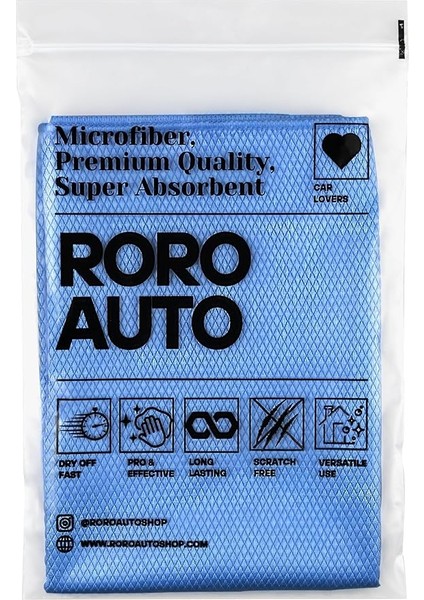 Auto Olimpos Mikrofiber Oto Cam Bezi 50X70 Mavi