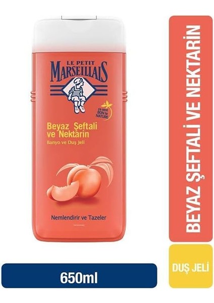 Petit Marseillais Duş Jeli Beyaz Şeftali & Nektarin (650 Ml)