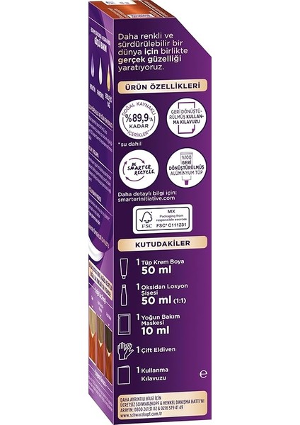 Yoğun Göz Alıcı Renk Saç Boyası 7-77 Yoğun Bakır fırsatları