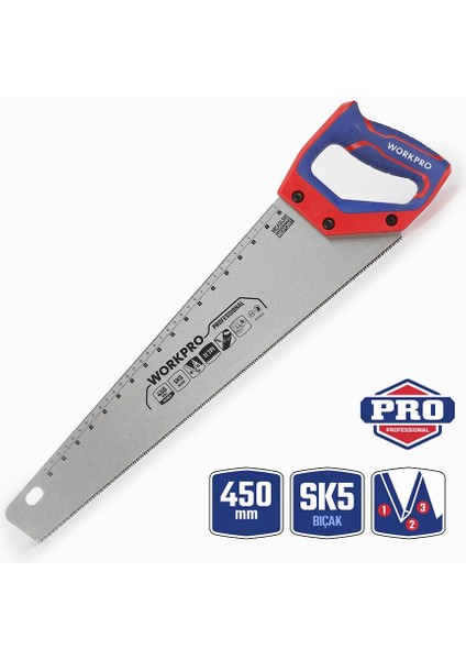 WP215010 450MM Sk5 11 Tpı Ağır Hizmet Tipi El Testeresi