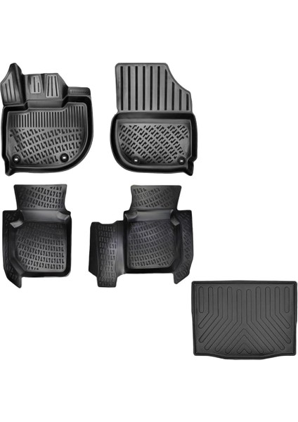 Hrv 3D Havuzlu Paspas + 3D Bagaj Havuzu Paspası 2022 Sonrası Ile Uyumlu Kasaya Uyumlu Rizline