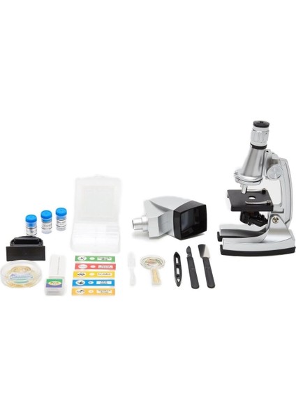 50X100X200X400X6001200X Çocuklariçin Eğitici Projektörlü Mikroskop Seti