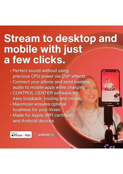 Yeni! Connect 6 Dual Usb-C Ses Arayüzü, Stüdyo Ses Kalitesinde Kayıtlar, Podcastler ve Akış Için | Içerik Üretimi ve Ev Kayıt Için Yazılım Lisansı Dahil indirimleri