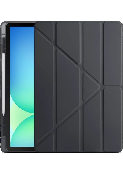 iPad Pro 13 (2024) Kılıf Kalemlikli Hugo Tablet Kılıfı - SIYAH-(5796) - TG0012-2SEDG1 modelleri