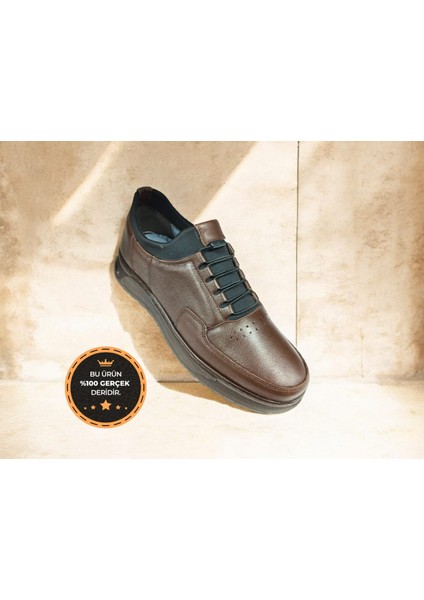 AW-1049 Hakiki Deri Rahat Lastikli Kaymaz Erkek Casual Ayakkabı modelleri