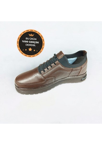 AW-1049 Hakiki Deri Rahat Lastikli Kaymaz Erkek Casual Ayakkabı indirimleri
