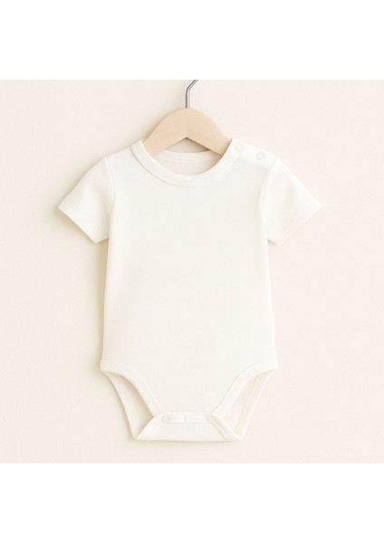 Kısa Kollu Beyaz Zıbın Body Unisex Bebek Body Zıbın %100 Pamuk fiyatları